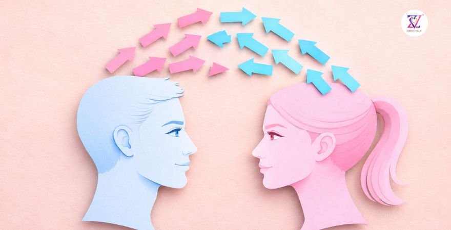Selfless Love vs Possessive Love Relationship Astrology Dynamics Illustration of relationship dynamics showing emotional exchange between partners, symbolizing selfless love vs possessive love patterns